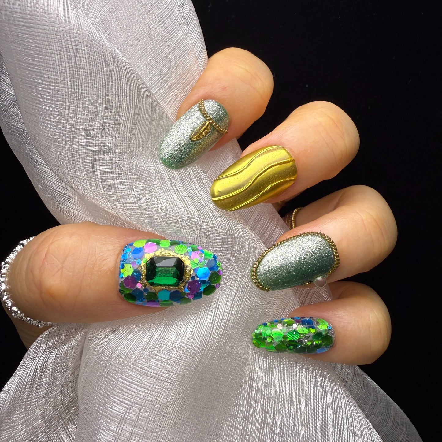 Xiguranail Gel press on nails, acrylic nails, nail stickers, french nails, french tip nails, false nails