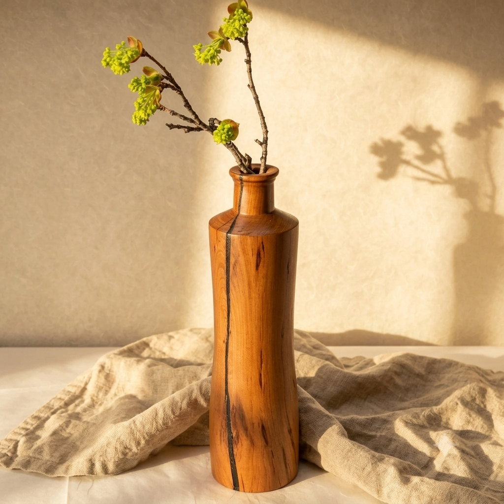 From Grain to Patina — The Quiet Life of a Black Cherry Vase