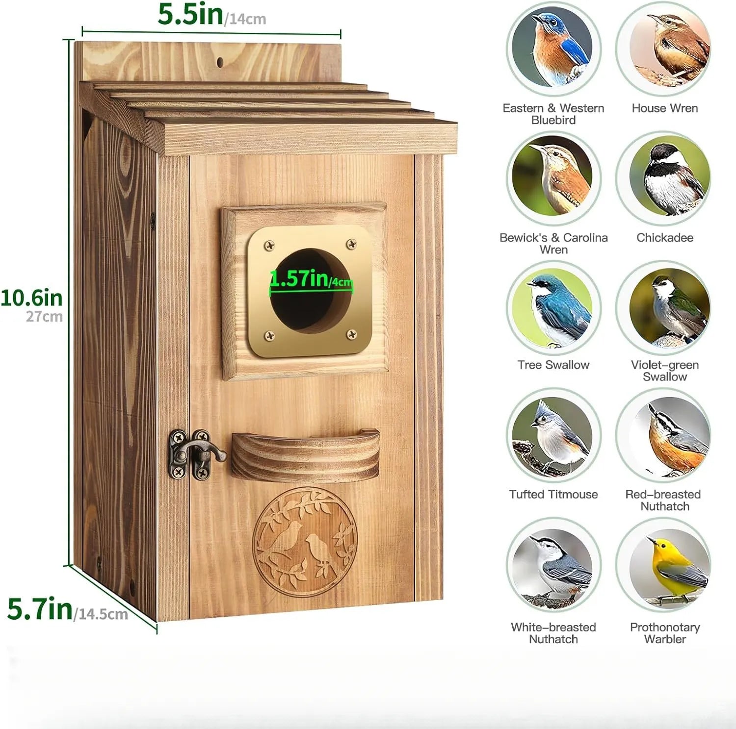 Solid Wood Courtyard Birdhouse