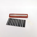 Premium handcrafted wood temporary parking number plate in modern car interior scene