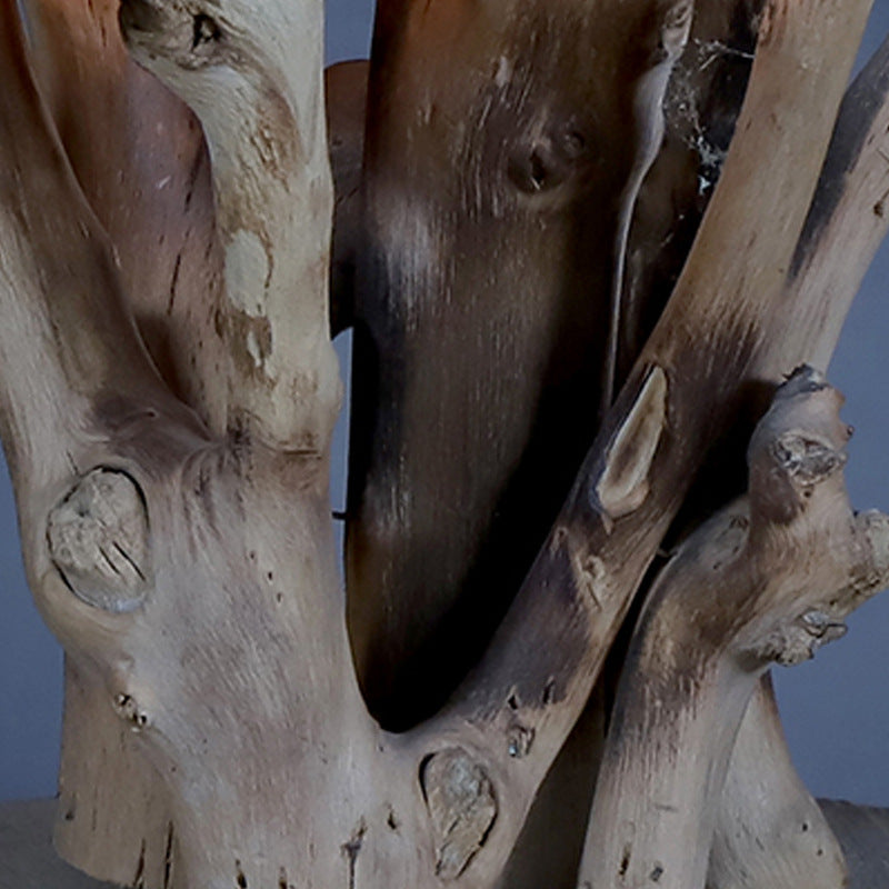 Xigura Patina handcrafted solid wood candle holder, handcrafted detail for a warm, quiet home.