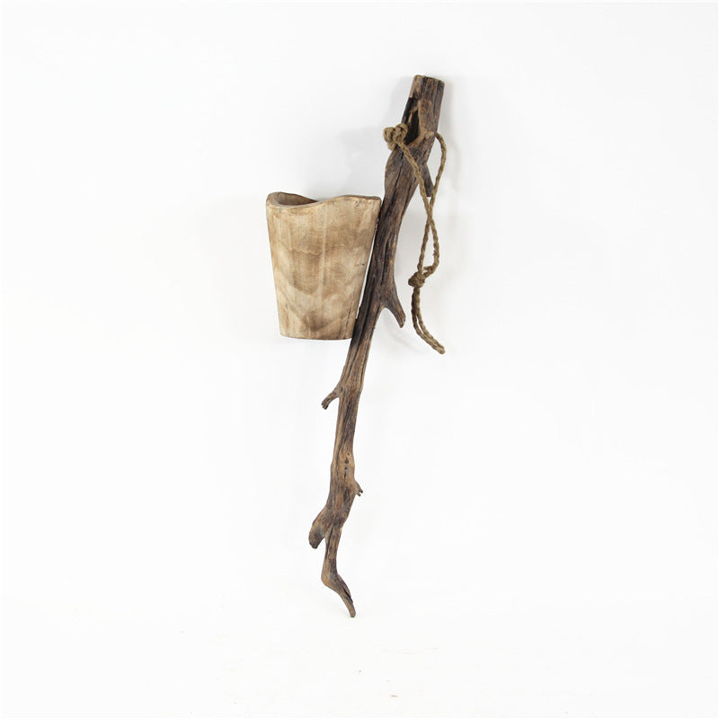 Xigura Patina handcrafted solid wood plant stand, quiet home styling for a warm, quiet home.