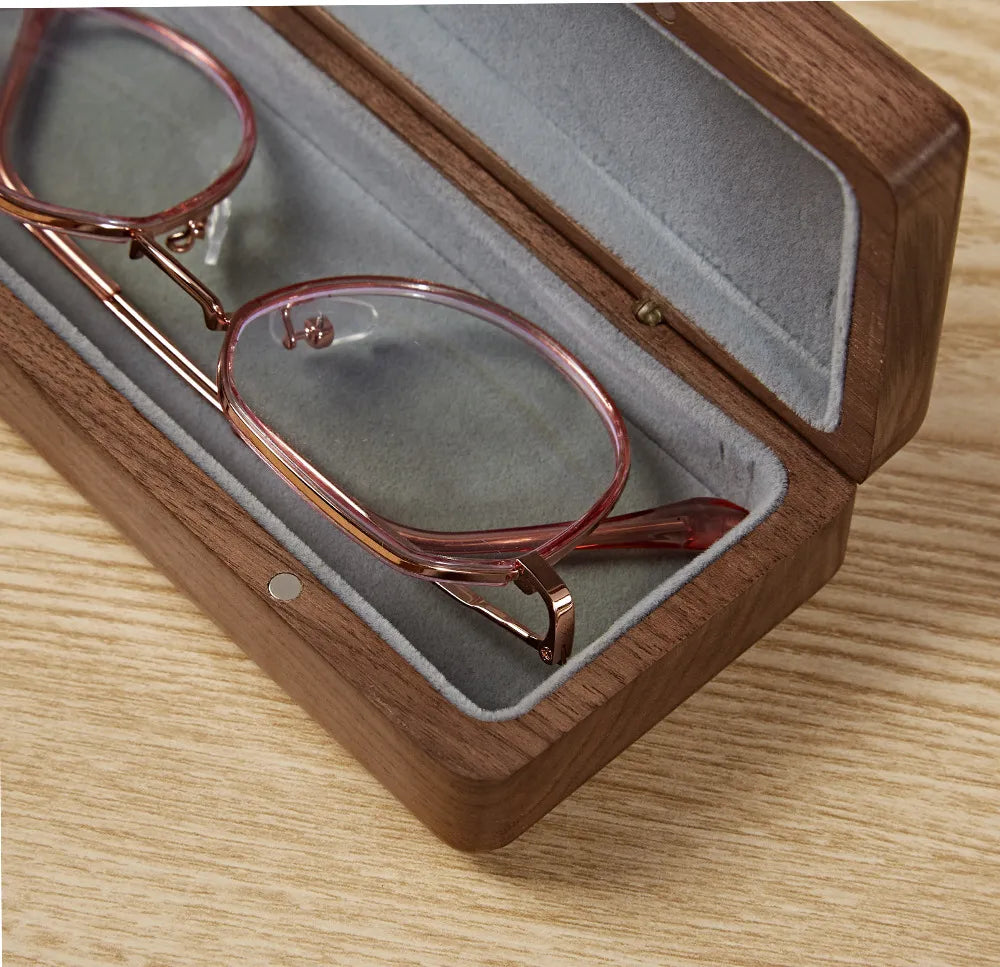 Personalized Solid Wood Glasses Case