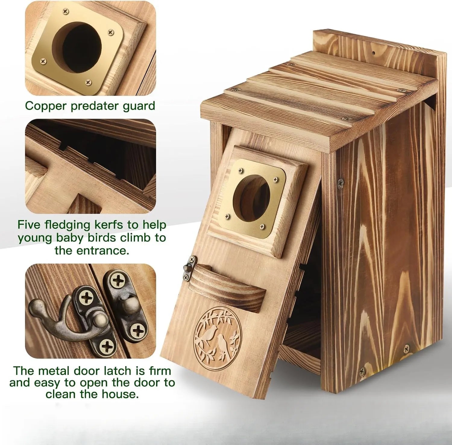 Solid Wood Courtyard Birdhouse