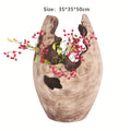 Xigura Patina handcrafted solid wood vase, natural grain detail for a warm, quiet home.