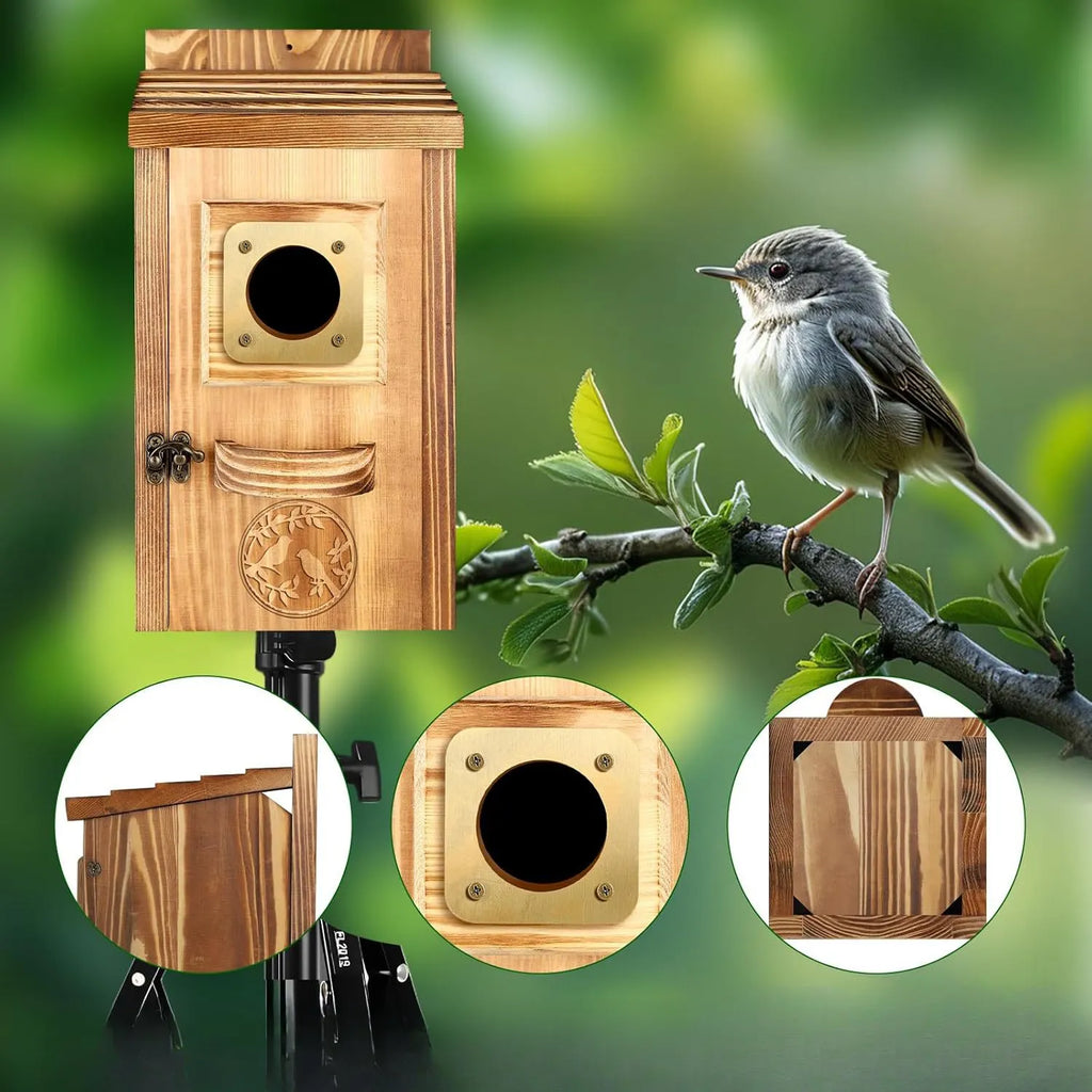 Solid Wood Courtyard Birdhouse
