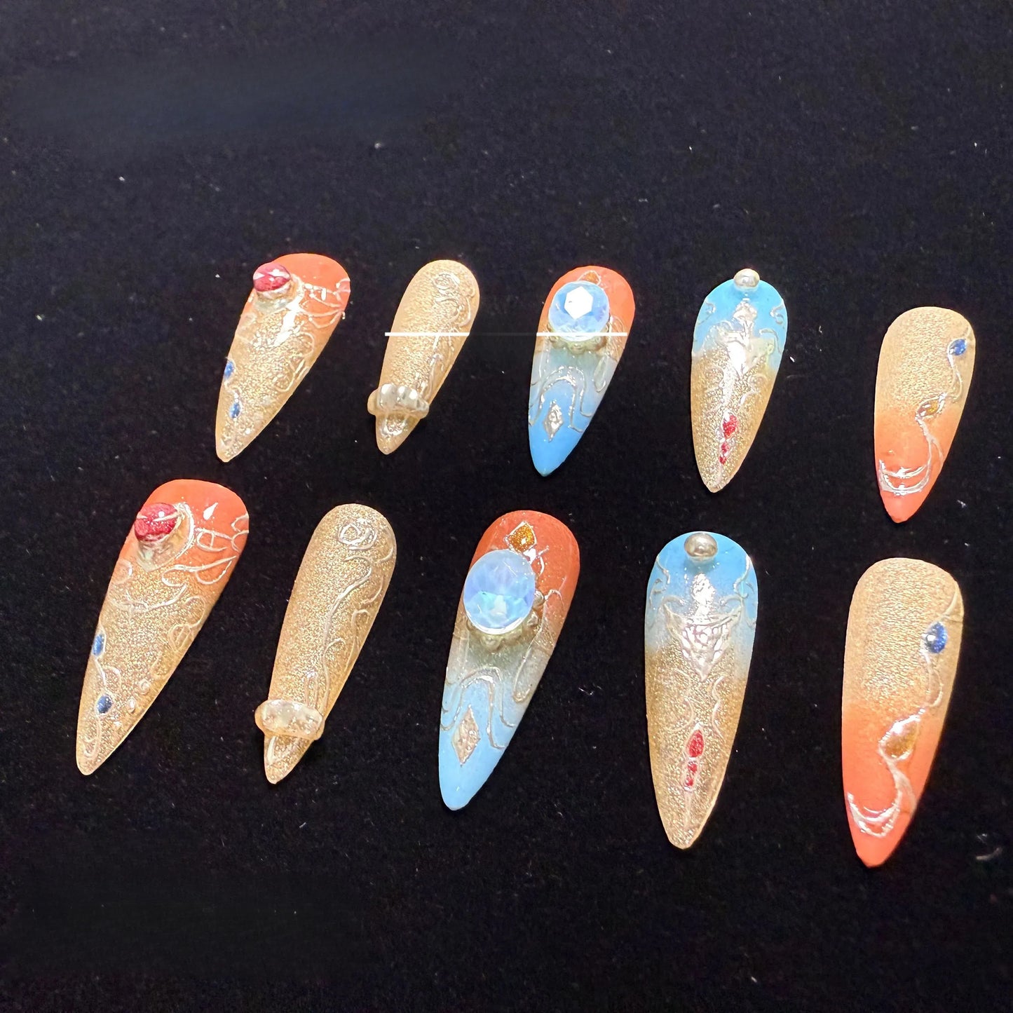 Xiguranail French tip nails, 3D press on nails, false nails, acrylic nials, reusable nails,french nails