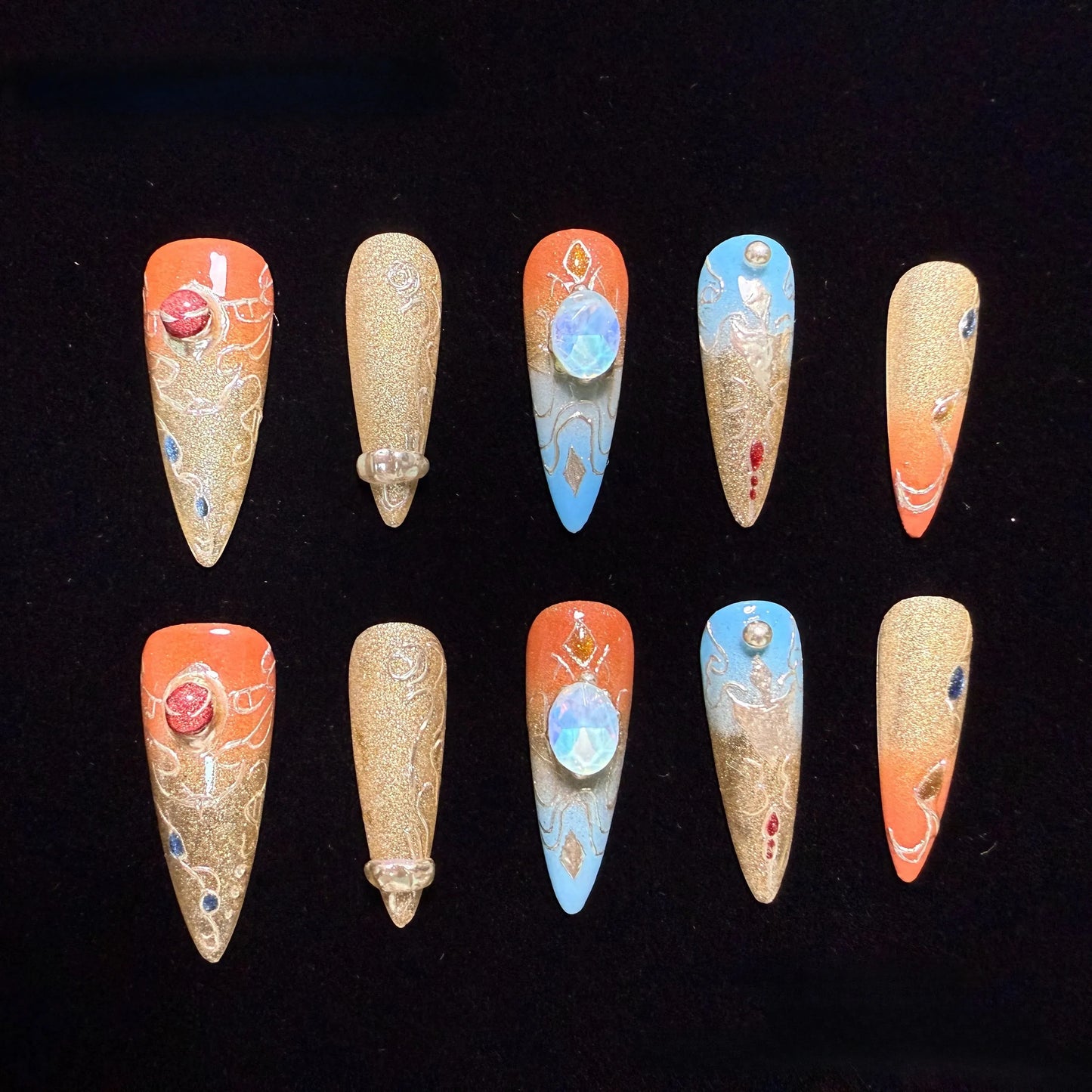 Xiguranail French tip nails, 3D press on nails, false nails, acrylic nials, reusable nails,french nails