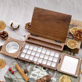 Artist using solid wood watercolor board in natural light studio