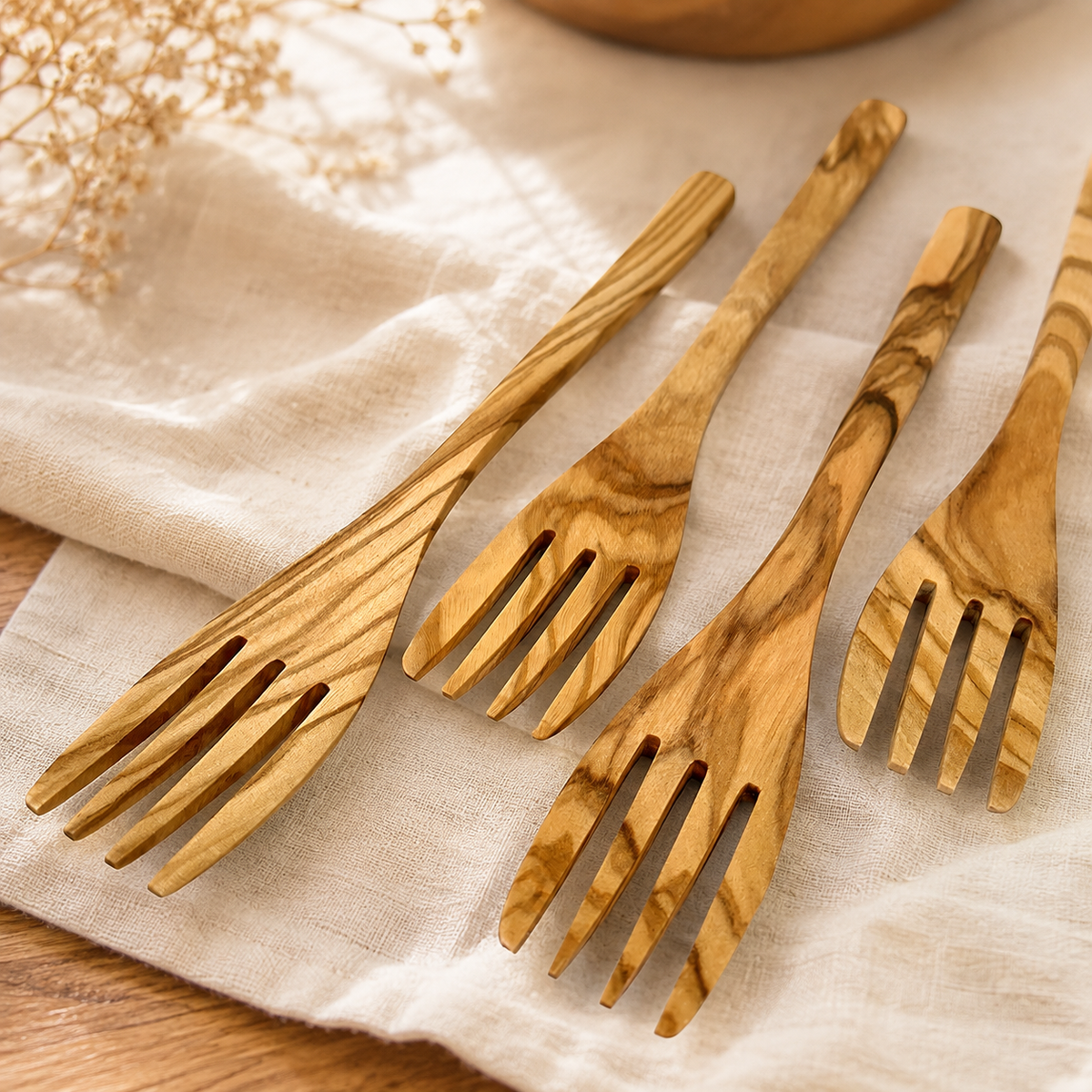 Personalized Olive Wood Fruit Fork