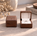 Personalized Black Walnut Wood Ring Box