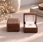 Personalized Black Walnut Wood Ring Box
