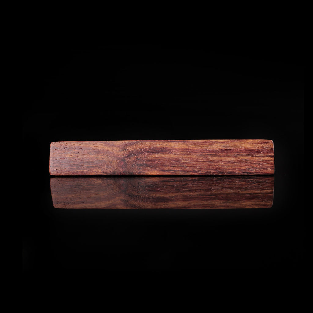 Close-up detail of engraved solid wood temporary parking phone number plate