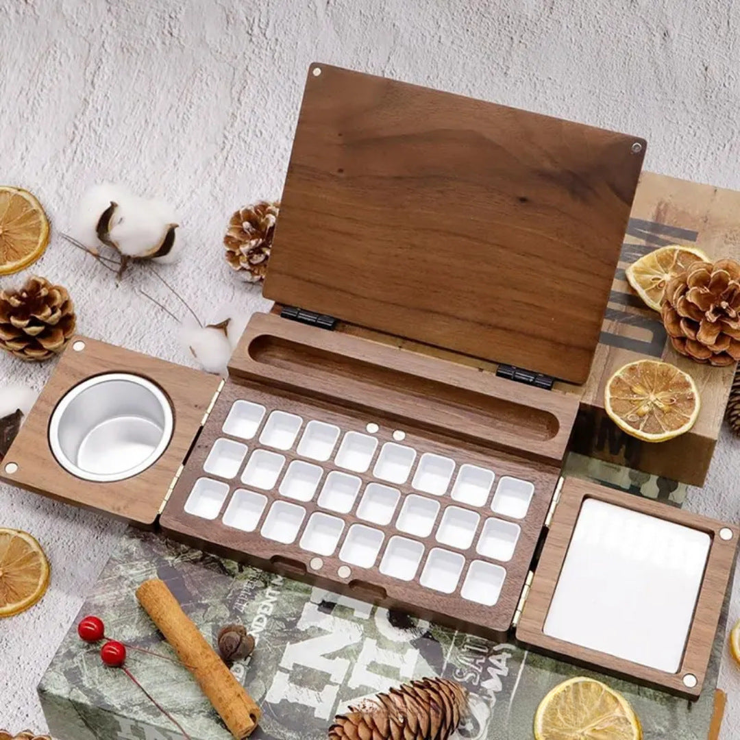 Close-up detail of smooth sanded wood watercolor art board