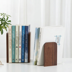 Personalized Black Walnut Wood Bookends