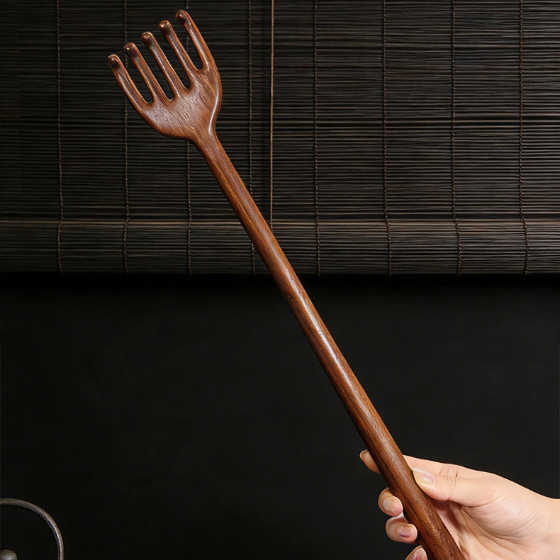 Handcrafted wood back scratcher for relaxing moments at home