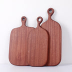 Handmade solid wood steak board and bread board with natural grain