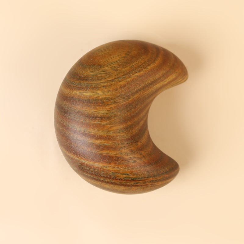 Handmade wooden moon and star fidget toy for mindful moments