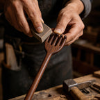 Minimalist wooden back scratcher for daily self-care routine
