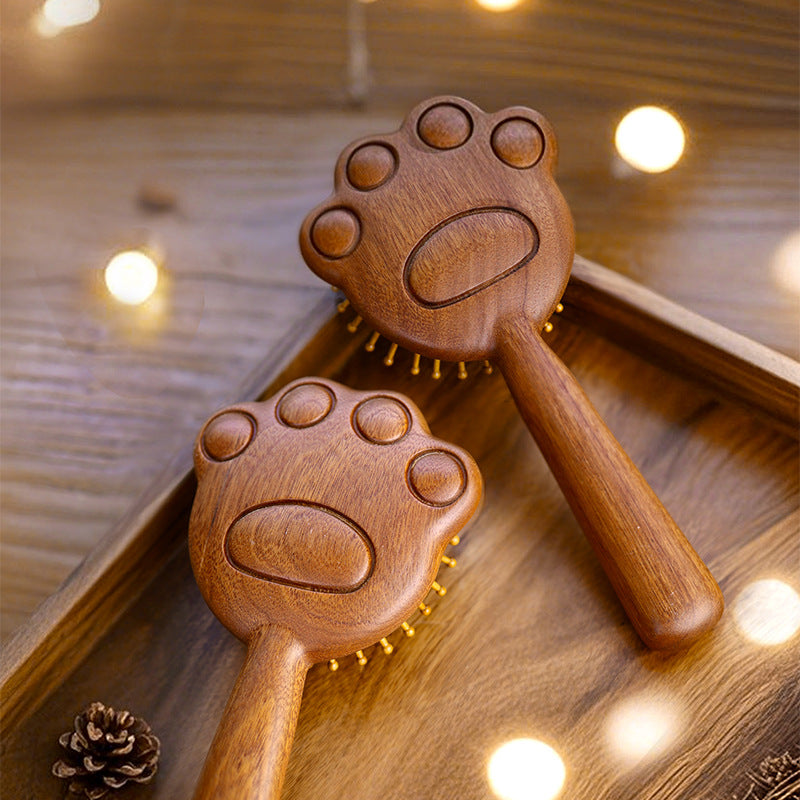 Minimalist wooden children comb for gentle daily hair care