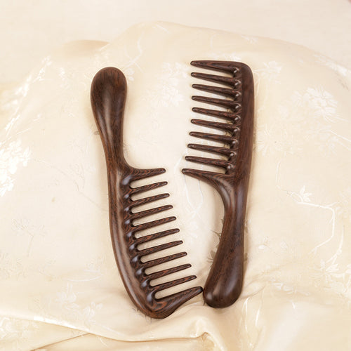 Minimalist wooden comb for daily hair care and grooming