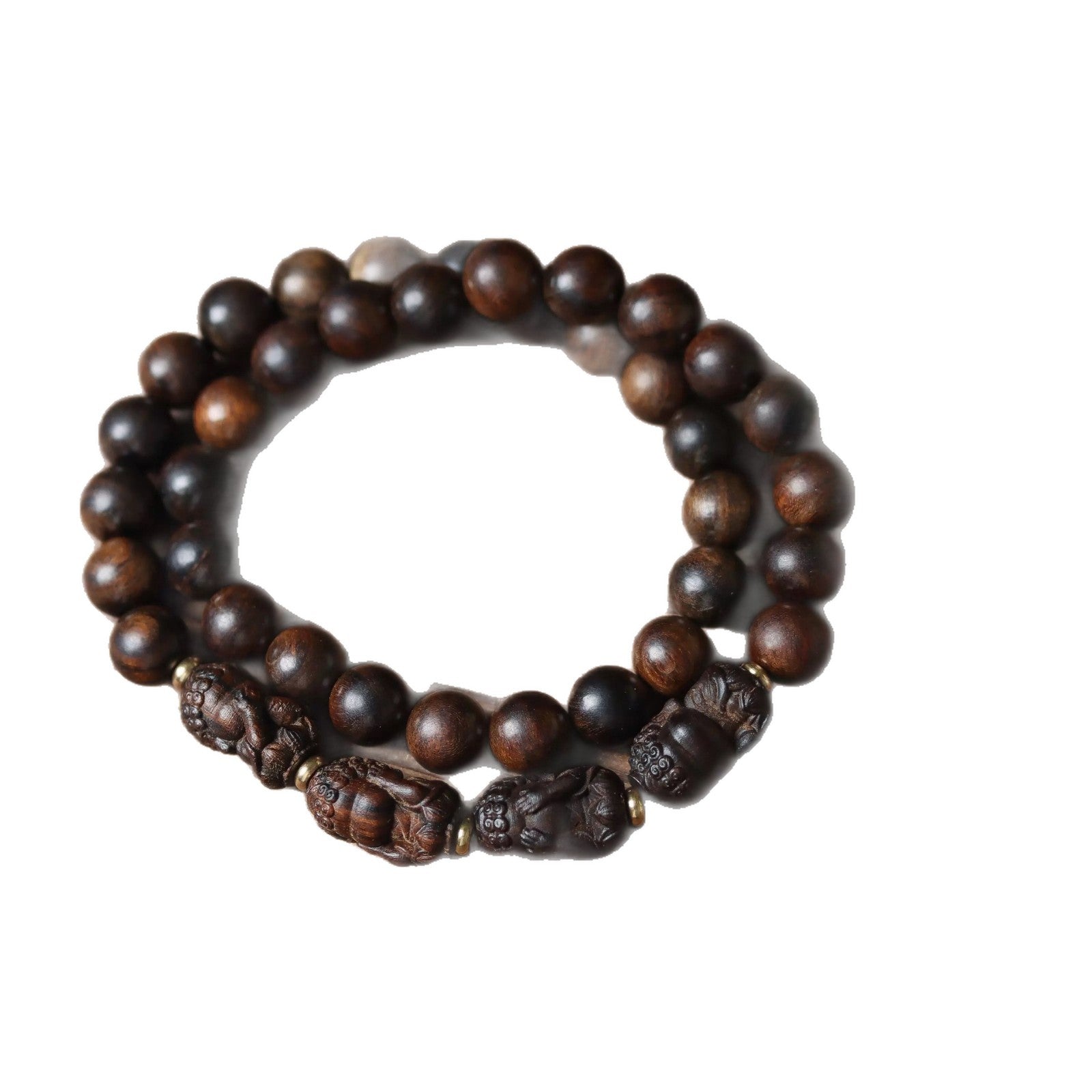 Natural wooden bead bracelet styled with a simple lifestyle aesthetic