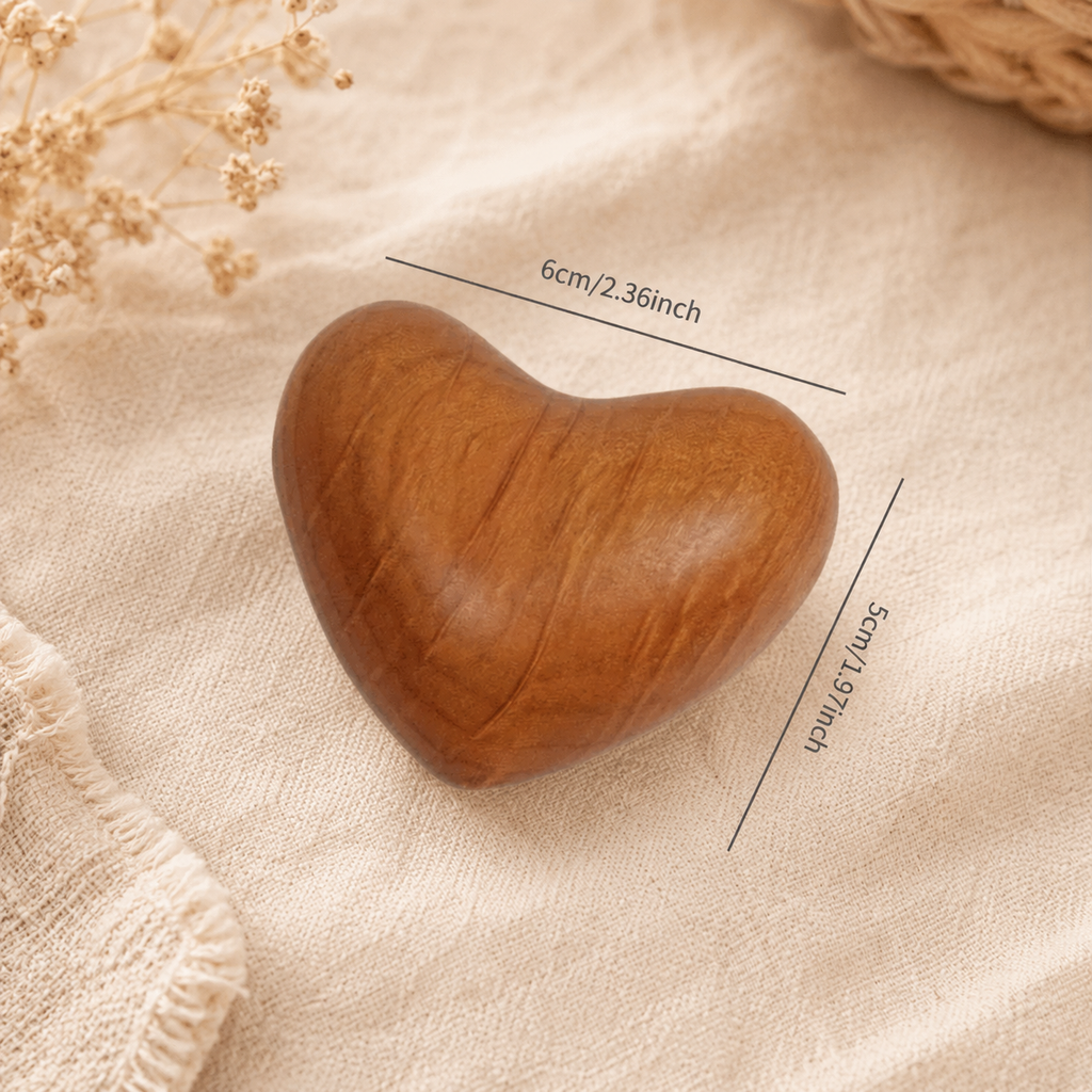 Personalized cherry wood pocket heart, a meaningful keepsake gift for anniversaries, Valentine's Day, Mother's Day, sympathy, encouragement, or everyday comfort.