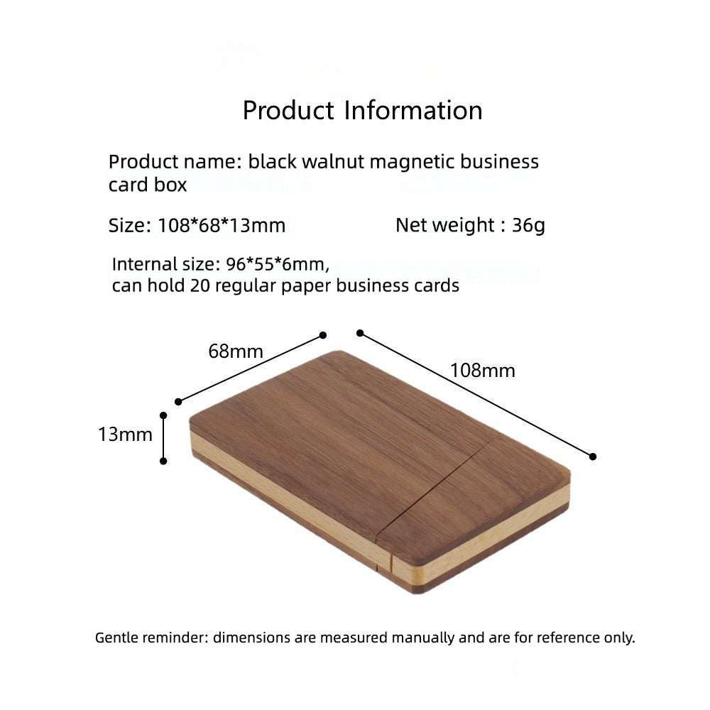 Wabi-sabi style solid wood name card holder with timeless design