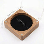 Wabi-sabi style wooden collectible display box in soft natural light