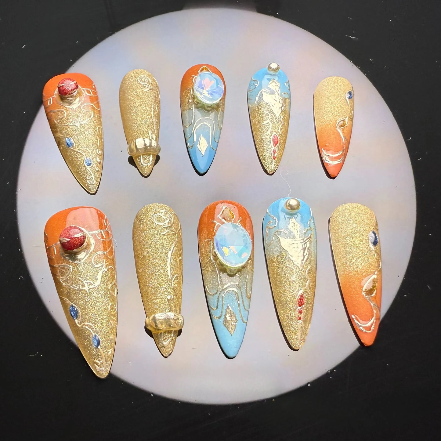 Xiguranail French tip nails, 3D press on nails, false nails, acrylic nials, reusable nails,french nails