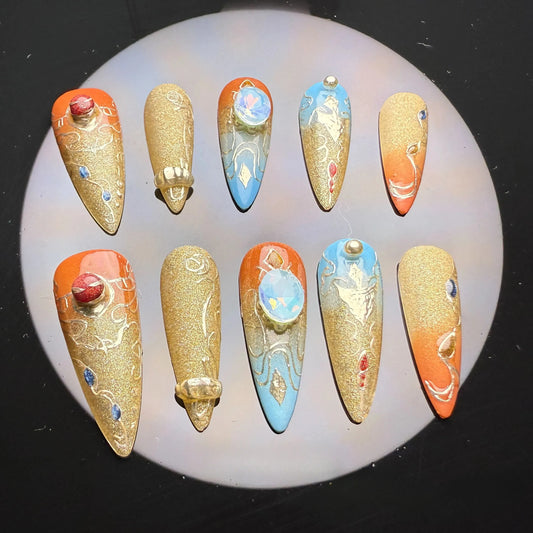 Xiguranail French tip nails, 3D press on nails, false nails, acrylic nials, reusable nails,french nails