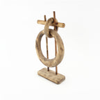 Xigura Patina handcrafted solid wood desktop sculpture, handcrafted detail for a warm, quiet home.