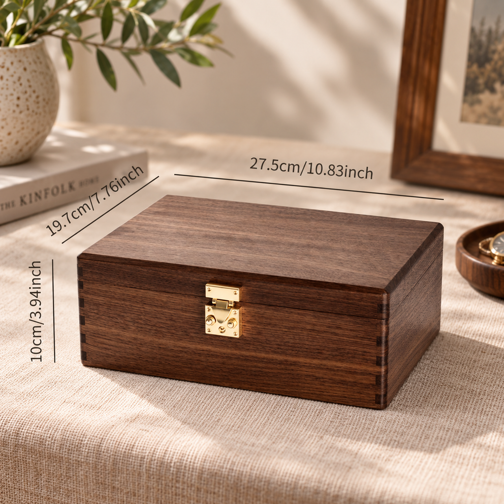 Decorative keepsake memory box styled for home display and everyday storage of special belongings.