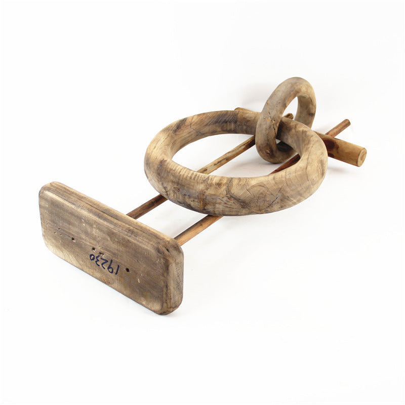 Xigura Patina handcrafted solid wood desktop sculpture, slow living setting for a warm, quiet home.