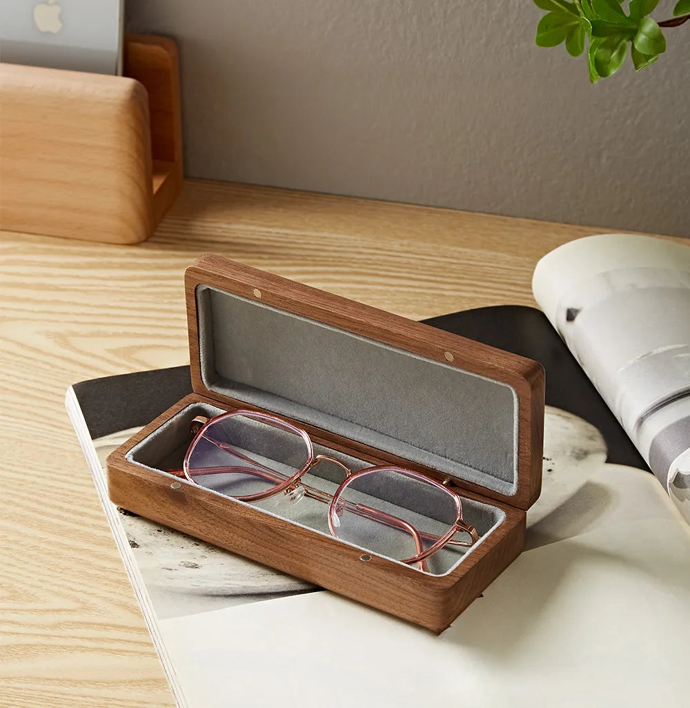 Personalized Solid Wood Glasses Case