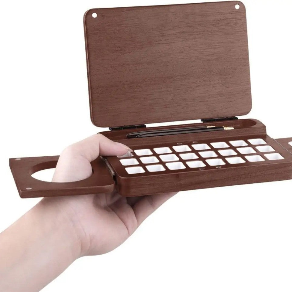 Wabi-sabi style wooden drawing board for watercolor painting