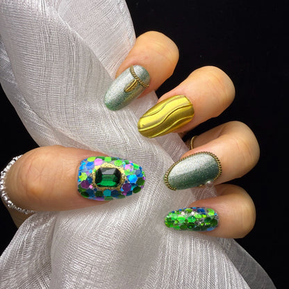 Xiguranail Gel press on nails, acrylic nails, nail stickers,  french nails, french tip nails, false nails