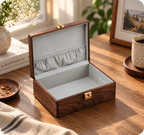 Souvenir storage box for keeping meaningful collectibles, travel mementos, and personal treasures.