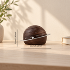 Wooden desk calendar ornament made from black walnut, styled as a functional tabletop decor piece for home or office use.